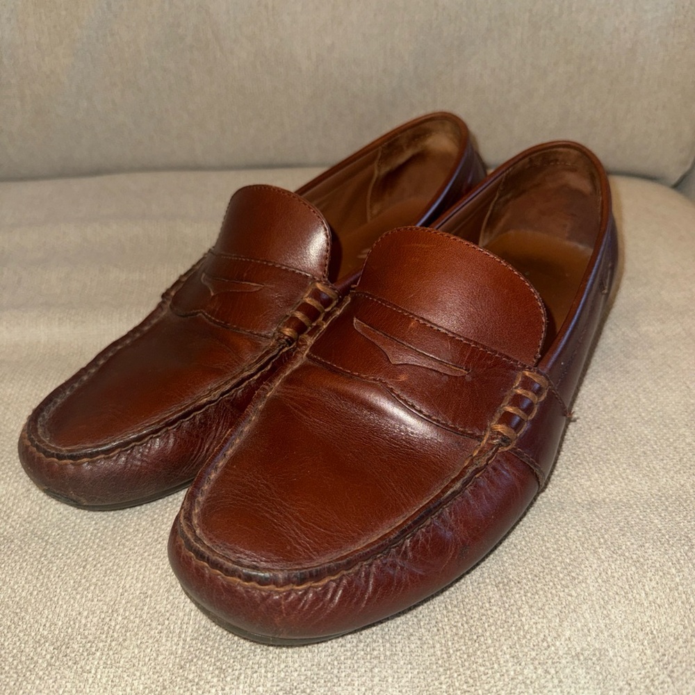 Polo Ralph Lauren Reynold Leather Shoes Driving Loafers Size 13D Men’s Brown